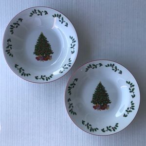 Set Of 2 Bowls By Holiday Time 8” NWOT